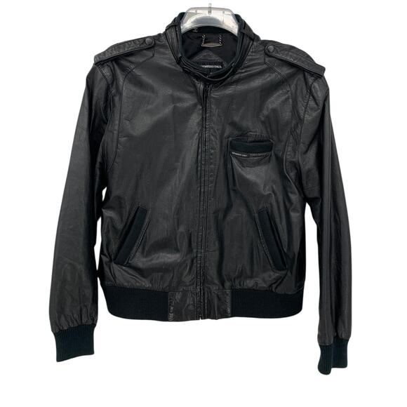Vintage 1980's Members Only Genuine Leather Bomber Jacket Men's Size Large
